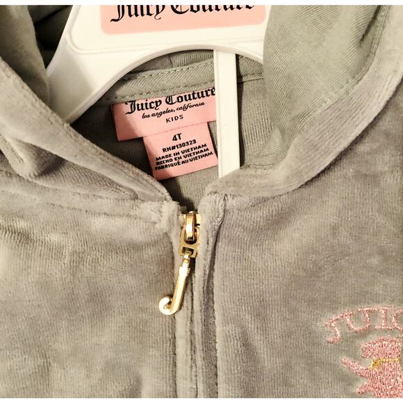 NWT Juicy Couture Girls Velour Tracksuit (4T) - Picture 5 of 9